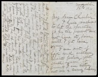 Letter from Maurice Brazil Prendergast to Charles Prendergast from Venice