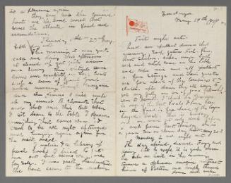 Letter from Maurice Brazil Prendergast to Charles Prendergast shipboard (en route to France)