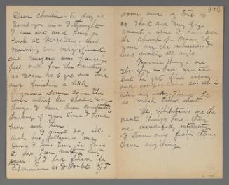Letter from Maurice Prendergast to Charles Prendergast, Paris [postmark]