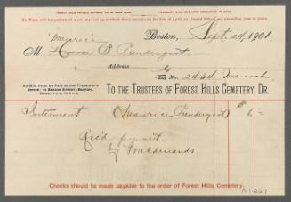 Bill from Forest Hills Cemetary
