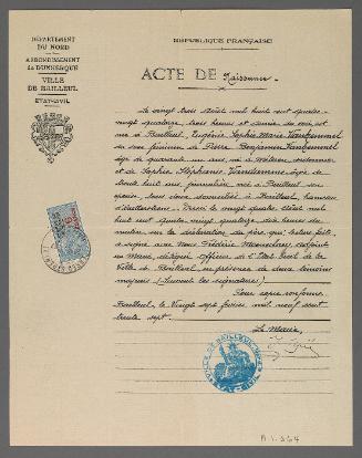 Copy of Eugénie Prendergast Birth Certificate
