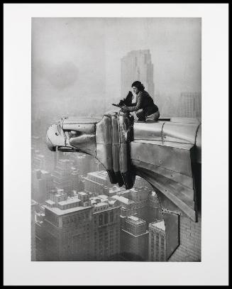 Margaret Bourke-White Working Atop the Chrysler Building, New York, NY; Photographed by her assistant, Oscar Graubner