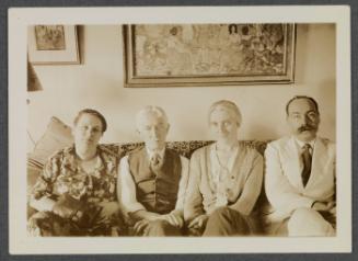 1930 series including Van Wyck Brooks, Walter Pach, Eugénie Prendergast, Gladys Brooks, Charles Prendergast, and Mrs. Pach; Mrs. Pach, Charles Prendergast, Eugénie Prendergast, and Walter Pach