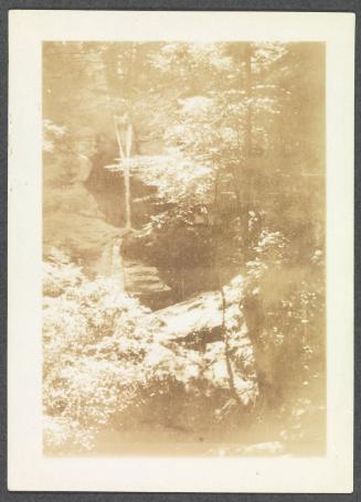 Eugénie and Charles Prendergast 1927 tour of France and Monaco; waterfall at La Grave dans les Alpes