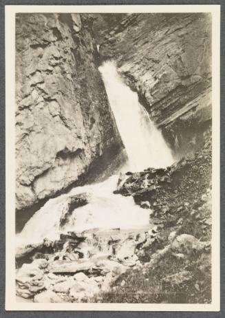 Eugénie and Charles Prendergast 1927 tour of France and Monaco; waterfall at La Grave dans les Alpes