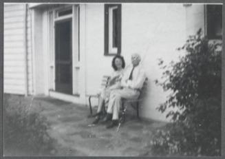 Series including Antoinette Maynard, Charles Prendergast, Eugénie Prendergast, Elizabeth Crawford and Marion Travis; Antoinette Maynard, Charles Prendergast seated outside house