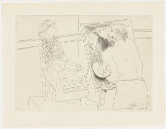 Bald Painter Before his Easel, plate VI (from "Le Chef-d'oeuvre inconnu")