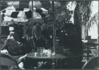 Antoinette Maynard, Charles Prendergast, and Eugénie Prendergast at outdoor café in Winter Park, Florida