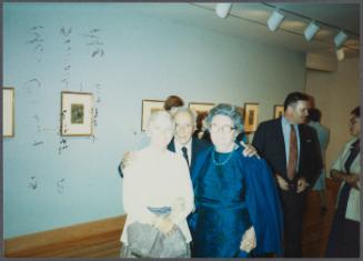 Prendergast exhbition and dinner at Williams College Museum of Art including Eugénie Prendergast and others; (L to R) Mr. and Mrs. genvert, Eugénie Prendergast, Joe Butler