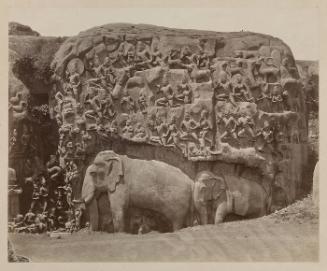 Mahavellipore, near Madras, Basso-relievo on face of granite rocks