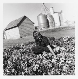 Carol Walter in Her Garden, Lamona colony, Washington (from the "Hutterite" series)