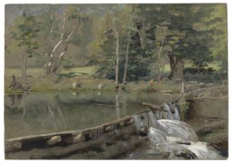 Untitled: Pond with Wooden Dam