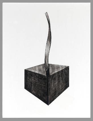 Preliminary sketch for "For Charlie" sculpture in Mission Park, Williams College