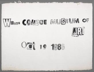 Preparatory sketch for "Self Portrait/ Williams College Museum of Art Poster"
