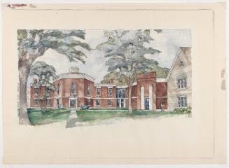 North View for Charles Moore's Williams College Art Building Project