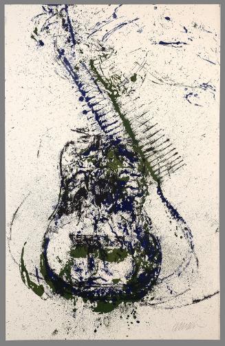 Vertical green, blue and black guitar (from Romantic Suite)