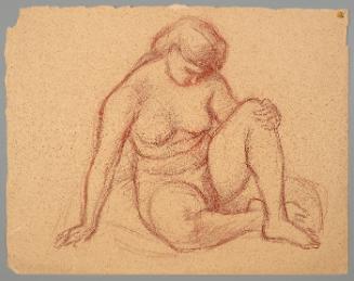Untitled: seated female nude