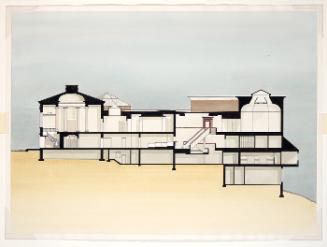 Section, as built for Charles Moore's Williams College Art Building Project