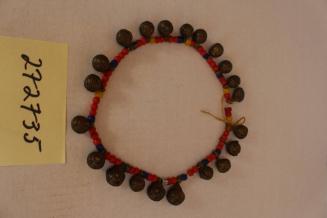 Lost-wax bells w/trade beads necklace