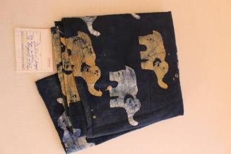 Tie-dye cloth with elephant motif
