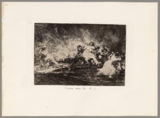 Escapan entre las llamas (from "Los Desastres de la Guerra")