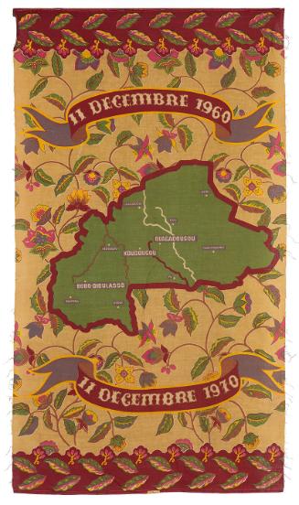 Commemorative Cloth (Burkina Faso Independence, Dec.11, 1960-Dec 11, 1970)