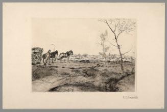 Landscape with cart and horses