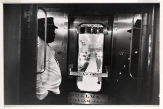 Porter Resting Outside of the Congressional Limited Pullman Car, 11/55