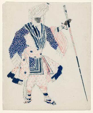 Grand Priest (costume design for Diaghilev's ballet "Le Dieu Bleu")