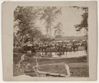 Rappahannock, VA. Fugitive Negroes Fording Rappahannock River (after Pope's Defeat in Second Battle of Bull Run), July-August 1862
