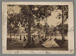 Near Richmond, Virginia. Pantoon bridge at Deep Bottom across James River