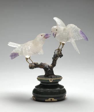 Pair of Rock Crystal Birds