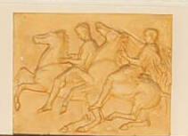 Cast of West Frieze, Slab X with figures on horseback from the Elgin Marble Series, the Parthenon, Athens, Greece