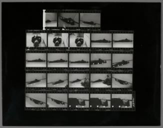 Contact sheet for Chris Burden's "Doomed"