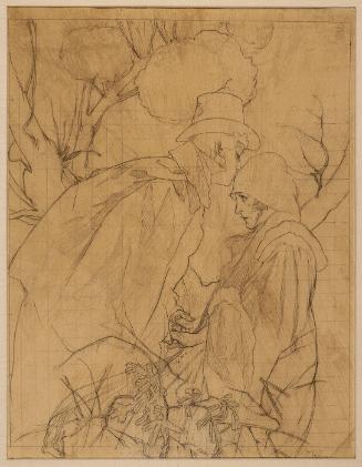 Untitled (Sketch for cover of December 1922 issue of Hearst International)