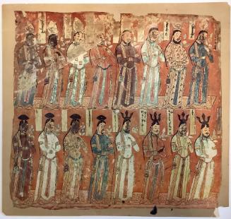 Robed Figures in Two Rows, Asian Influence