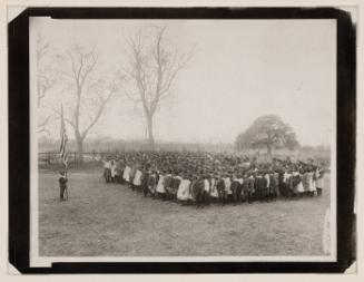Saluting the Flag at Whittier Primary School