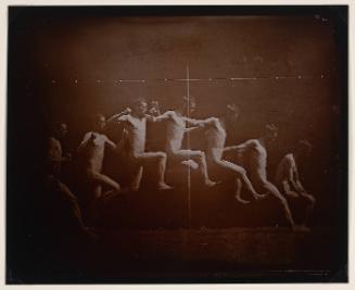 Motion Photograph of George Reynolds [in yard of 1729 Mt. Vernon Street, Philadelphia (?)], 1884. Modern print by Jeff Hurwitz.