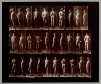 Three Photographic Series of Men Posing.  Modern print by Jeff Hurwitz