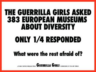 The Guerrilla Girls Asked 383 European Museums About Diversity
