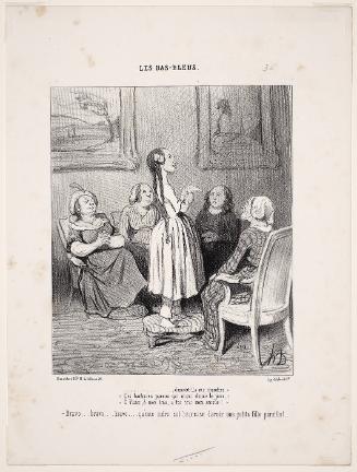 ...Dussent-ils me maudire ces barbares parens..., plate 36 from Les Bas-bleus