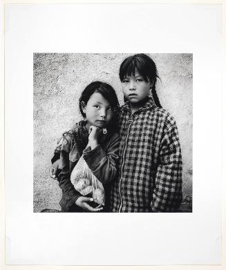 Two Muslim Beggar Girls, Tongxin, Ningxia Province, (from "The Chinese")