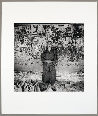 A Young Monk in Front of Ancient Mural, Lingqiu, Shanxi Province, (from "The Chinese")
