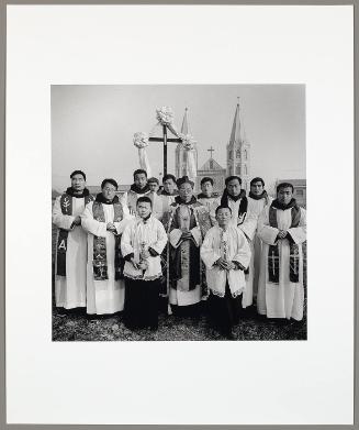 Priest at Catholic Funeral, Fengxiang, Shaanxi Province, (from "The Chinese")