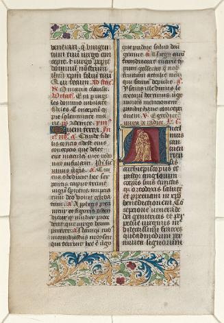 Manuscript page with Prayers to the Virgin