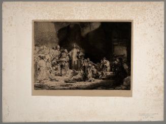 100 Guilder Print-- Christ Healing the Sick