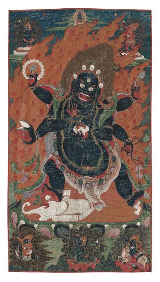 Shadbhuja Vajra Mahakala with a Retinue of Five Attendants, T.1