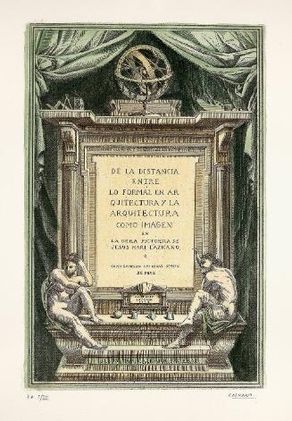 De la distancia entre lo formal en arquitectura y la arquitectura... (from the artist's dissertation "The distance between the formal in the architecture and the architecture like image")