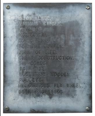 Untitled (Slow Life Plaque)