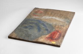 Night Rain at Karasaki, from the series "Eight Views of Ōmi" (recto multiple color block; verso multiple color block)